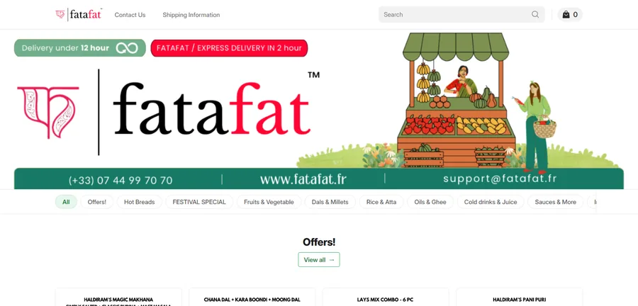 Fatafat online store built with Store.link