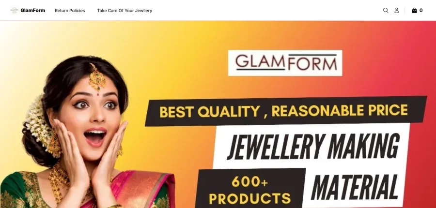 Tienda online GlamForm creada con StoreLink