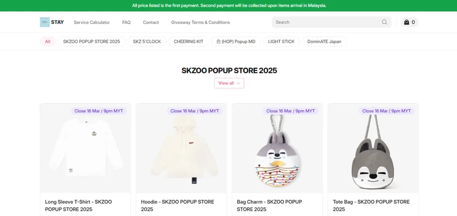 Stay online store built with Store.link