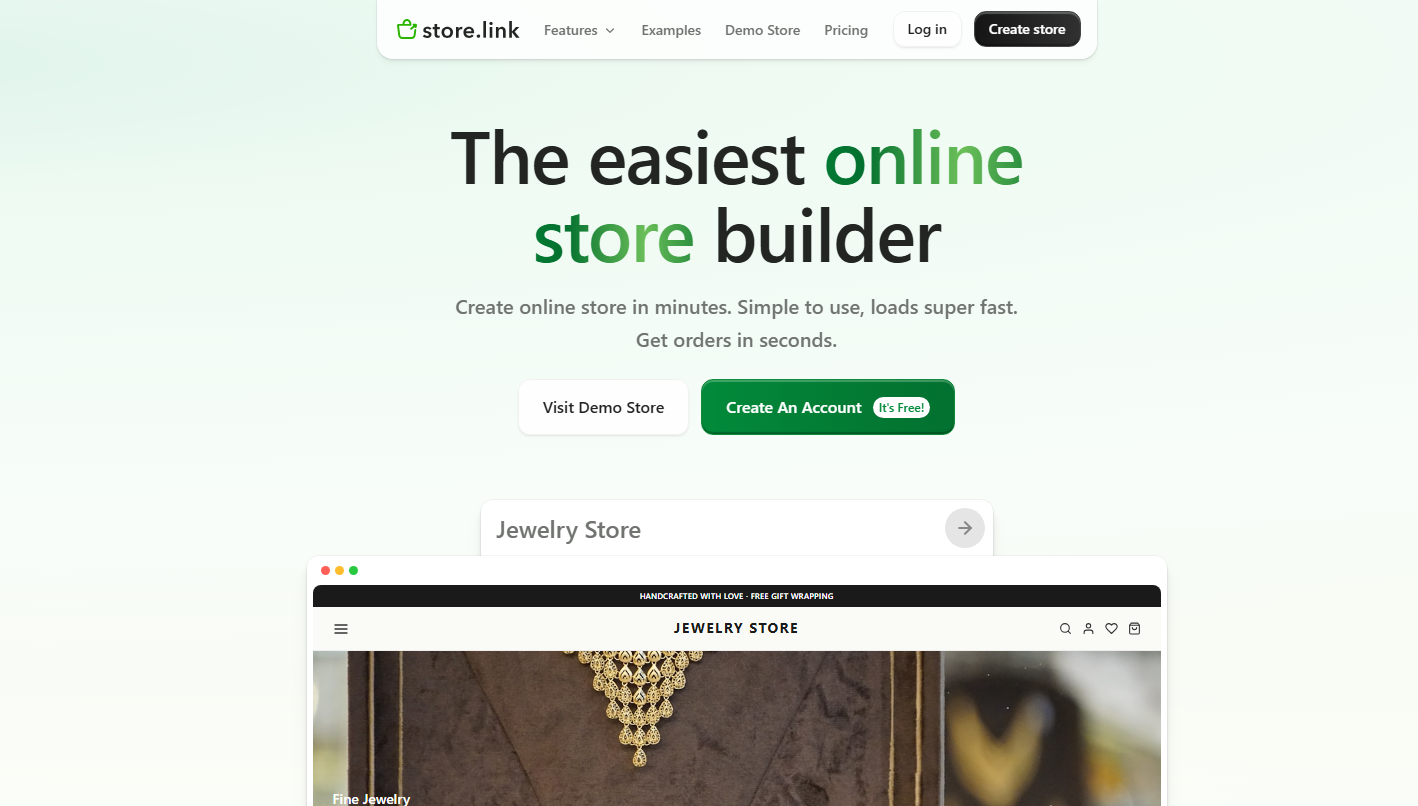 store.link online store builder